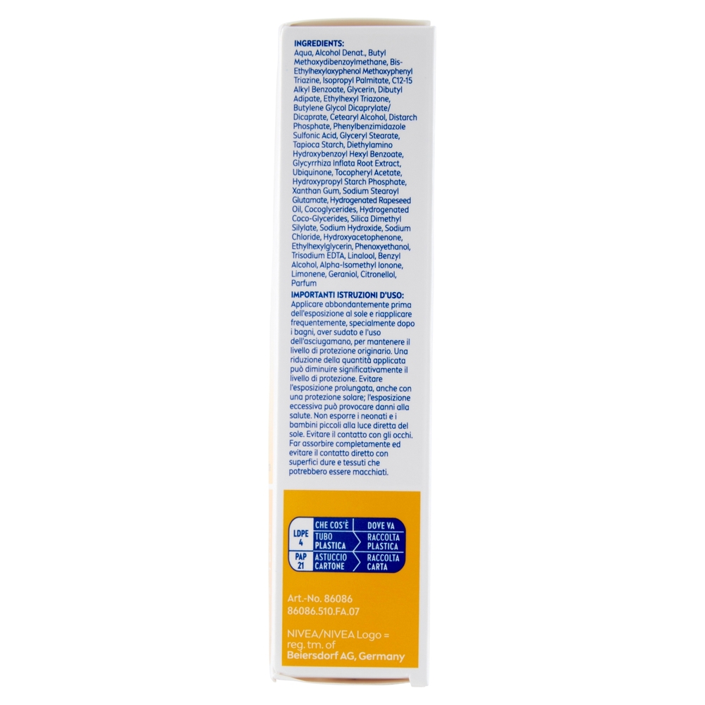 Nivea Sun UV Viso Anti-Età Q10 Pelli normali / secche FP 50 Alta 50 ml